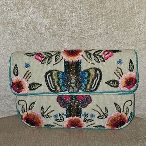 Mary Frances Clutch With Chain Strap NWOT